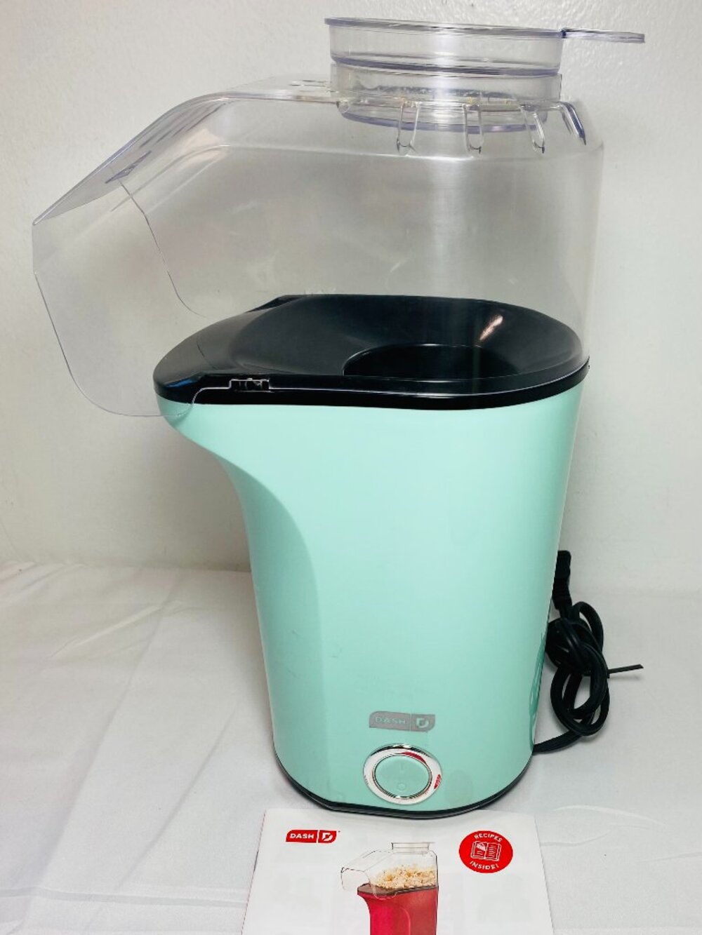 Dash Fresh Pop Popcorn Maker Hot Air Popper 16 Cups Mint Green- EUC